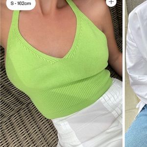 Djerf avenue halter top in matcha